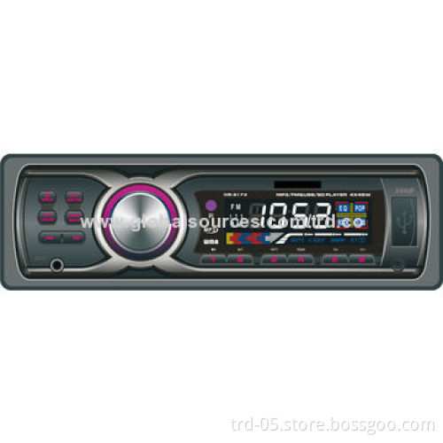 1 Din Deckless Car Radio Player with USB SD Slot, Supports MP3/WMA Format, ID3 Tag, 4-RCA Output